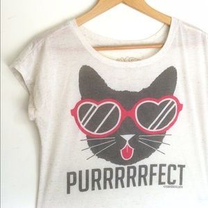 "Purrfect" Cat Tee