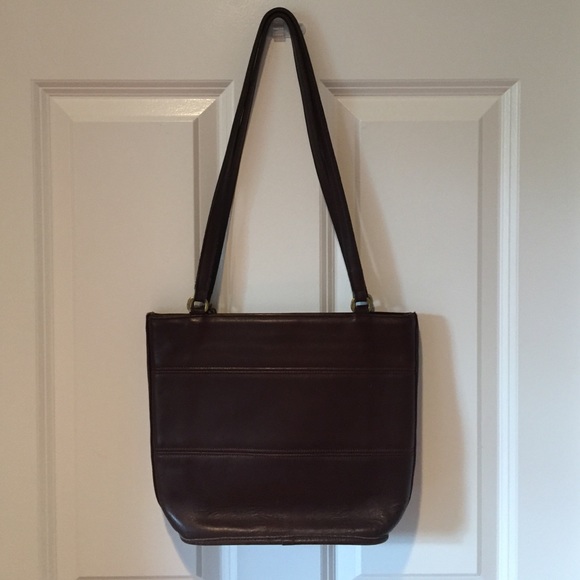Vintage Coach Brown Leather Tote