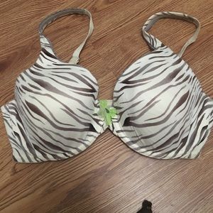 Brown and cream zebra VS bra