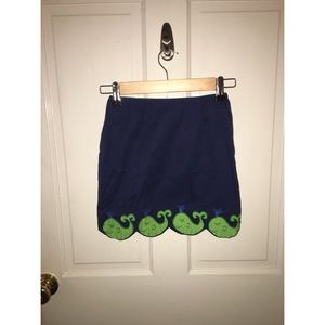 Lilly Pulitzer girls navy whale skirt size 6X