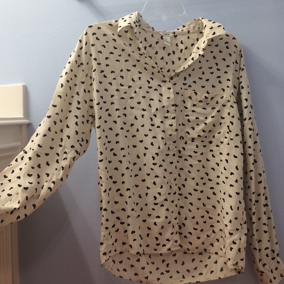 button down heart shirt