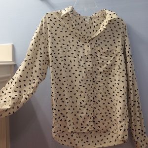 button down heart shirt