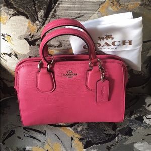 SALE! NWT coach mini nolita satchel in pink color