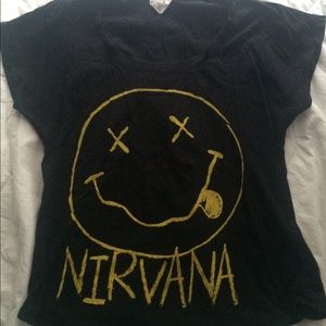 Nirvana scoop neck T shirt