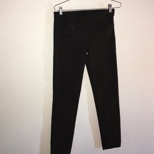 Black basic skinny low rise dress pants