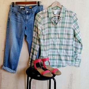 J. Crew Plaid Button Up
