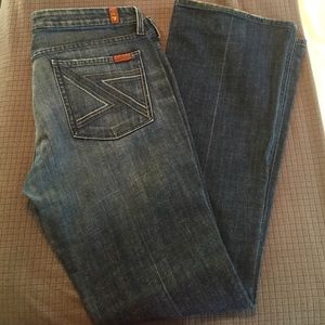 7 for all mankind jeans, size 32, inseam 33