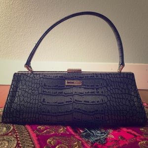 Silver and Black GUESS Handbag