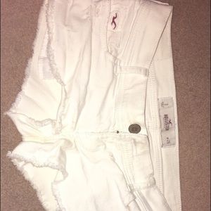 brand new Hollister white jean shorts size 3