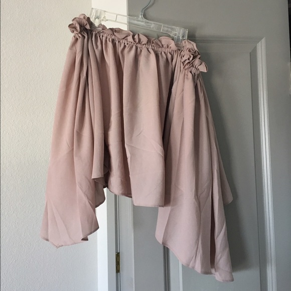 White Fox Boutique Tan "Flowy" Top