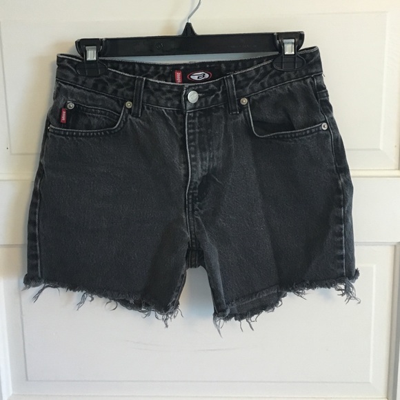 Black Jean shorts