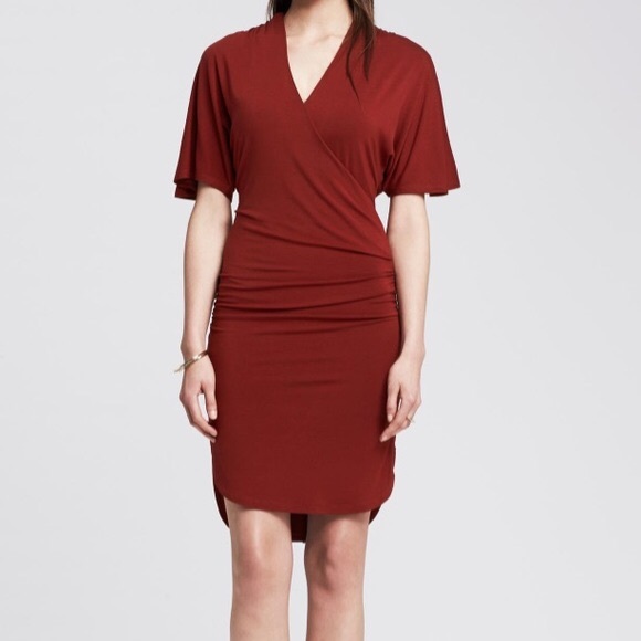 Banana Republic wrap dress in burgundy - Picture 2 of 2