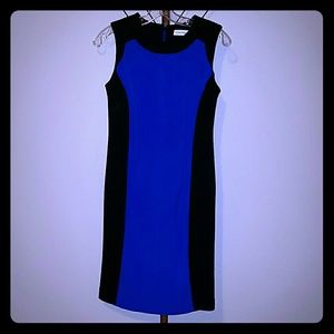 Calvin Klein blue & black dress