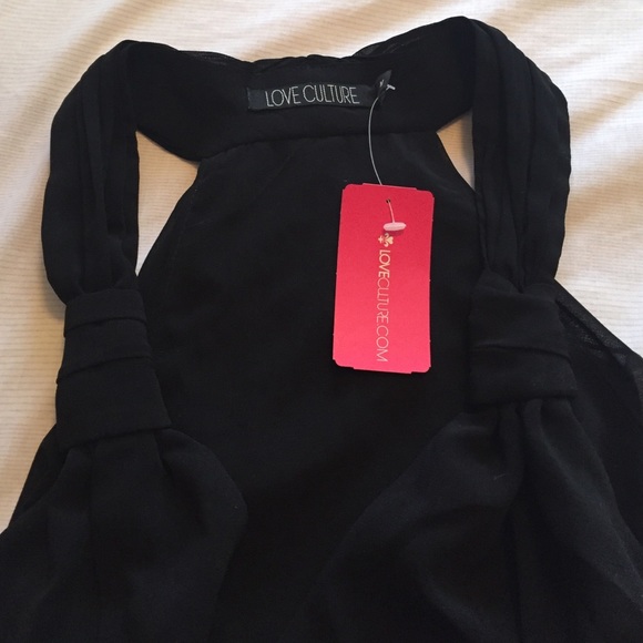 Black Chiffon Racerback Tank - Picture 2 of 3