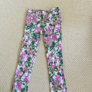 Girls 7 for All Man Kind floral pants