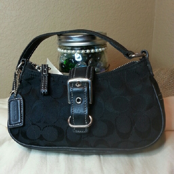 Coach 6362 Small Black Jacquard Demi