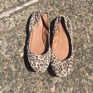 Leopard print flats