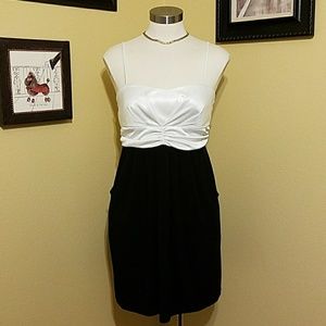 Black and ivory dress