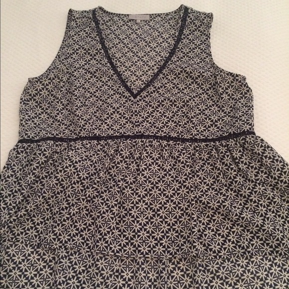 1.State Navy Sleeveless High Low Top