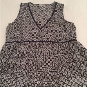 1.State Navy Sleeveless High Low Top