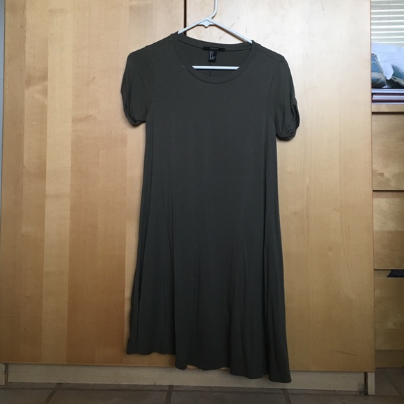 Never Been Worn Olive Green Tee Shirt Dress