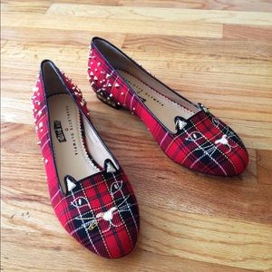 Charlotte Olympia Punk Kitty Studded Flat