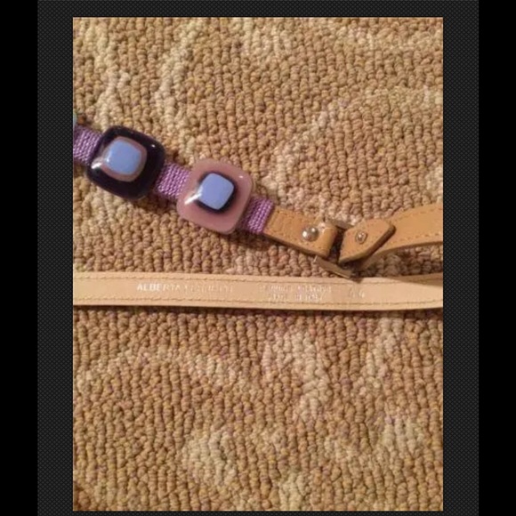 Ferretti Glass, Cording &Leather Belt Runway  30\