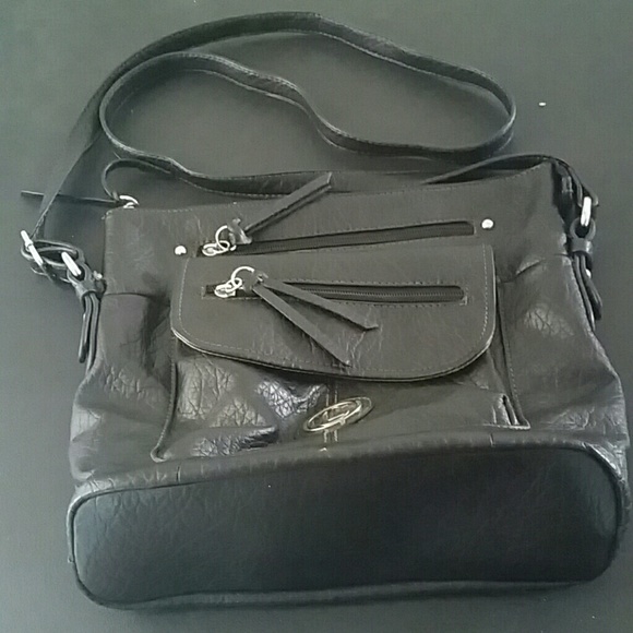 A used black CL America shoulder bag
