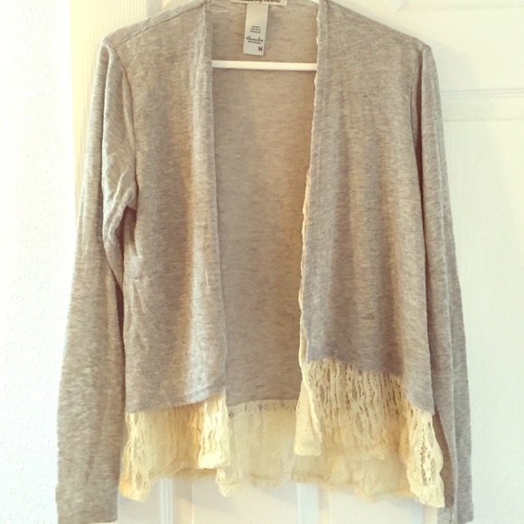 Lace edged cardigan