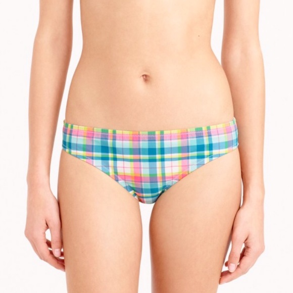 J.Crew | Vintage Plaid Hipster Bikini Bottom