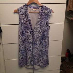 Rebecca Taylor cheetah blue romper