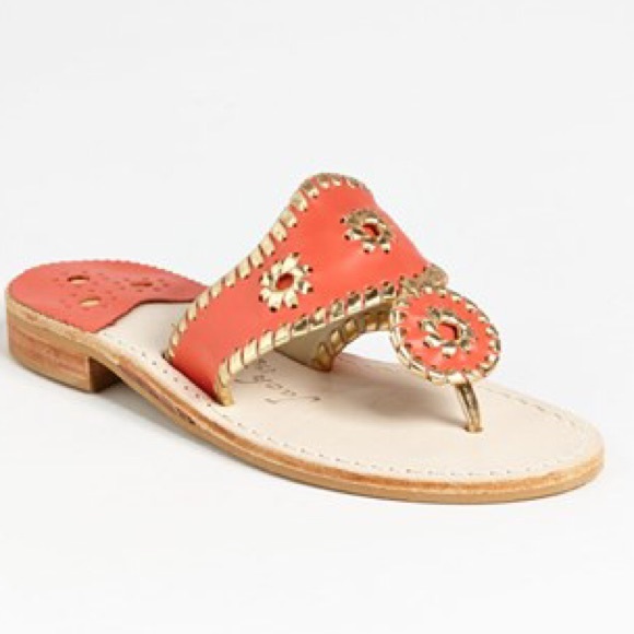 NWOT Jack Rogers Sandals Baby Camel/Gold 7M.