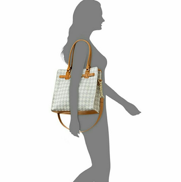 Marc Fisher Checkmate Belted Tote - Picture 3 of 3