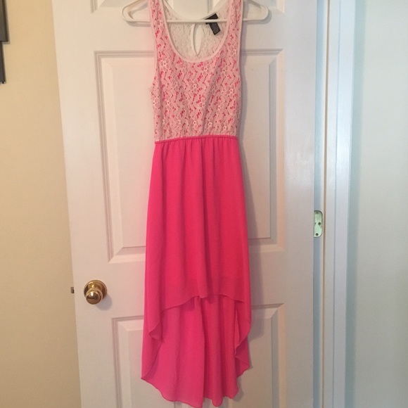 Pink lace dress