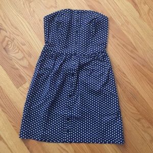 Vintage navy polkadot dress
