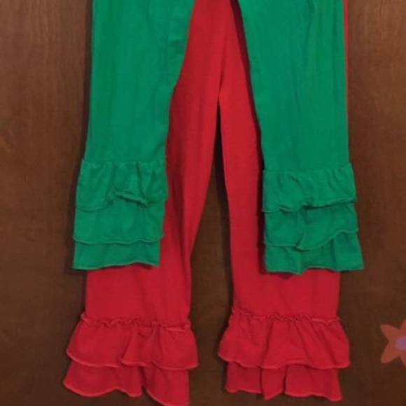 Girls size 5 RED ruffle pants