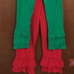 Girls size 5 RED ruffle pants