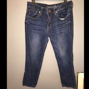 American eagle dark wash "slouchy" jeans
