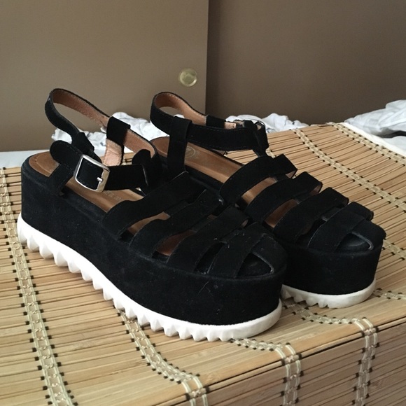 Jeffrey Campbell black suede creepers