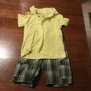 Boys Green &Yellow Calvin Klein Jeans Set