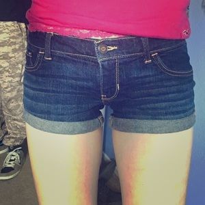 Size 1 shorts, Blue jean color.