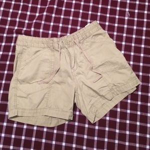 Khaki mid-length shorts
