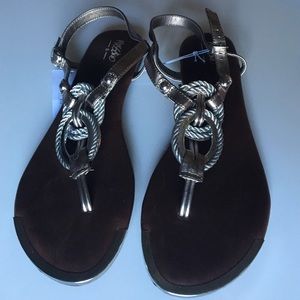Mossimo brown and silver sandals