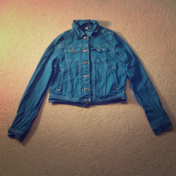 Jou Jou torquise Jean jacket