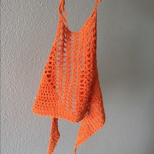 Crocheted bikini halter