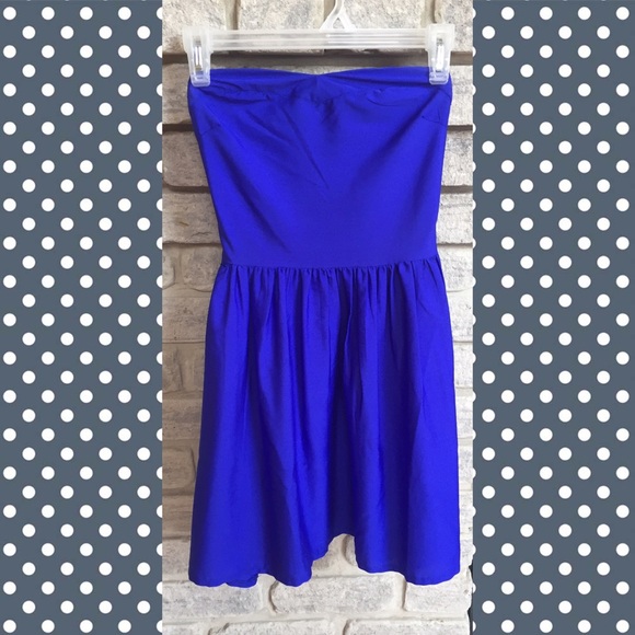 Blue strapless dress from Charlotte Russe