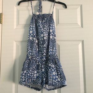 Hollister Blue Floral Romper