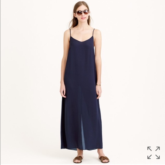 JCrew Crepe Maxi Dress in Black