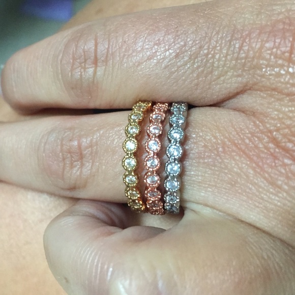 Express ring set Brand New! Real CZ & Sterling sz8