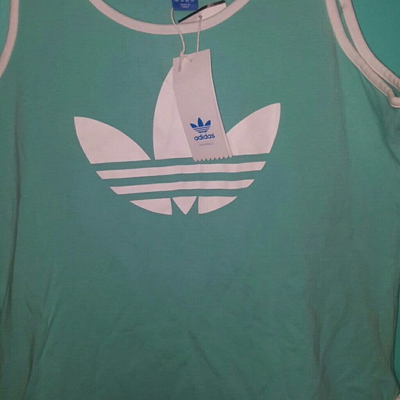 Light Green/Turquoise Adidas Tank